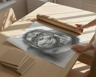 Cheeky Orangutan Illustrated