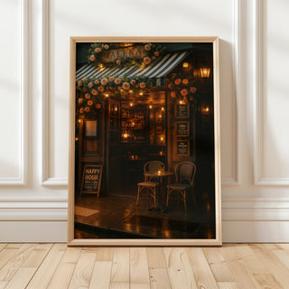 Paris Café in the Evening