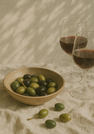 Still Life with Olives and Wine