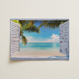 Ocean View Through Shutters