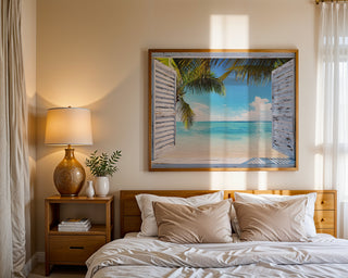 Ocean View Through Shutters