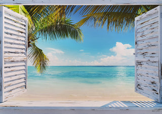 Ocean View Through Shutters